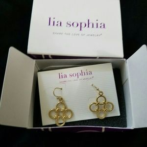 NIB Lia Sophia Gold Earrings